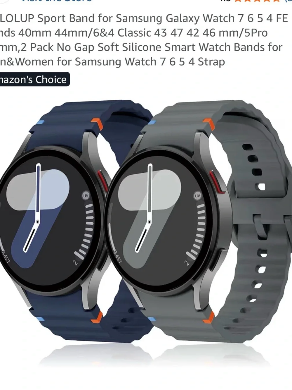 Samsung Galaxy Watch USB Charging Cable and Green Sports Band